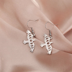 Boucles d'oreilles aigle croissant phase lunaire Cenits