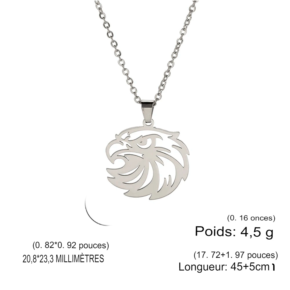 Collier pendentif tête d'aigle Cenits