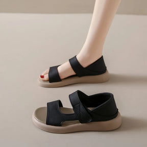 2024 New Summer Women Platform Sandals Thick Sole Women's Stylish Leather Sandals Lightweight Non-Slip Bottom Shoes