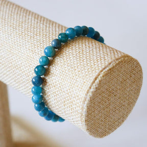 Bracelet en Apatite bleue ✦ Communication, Timidité et Bien-être-2